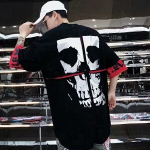 เสื้อยืดแฟชั่น Oversize สีดำ รุ่น K974