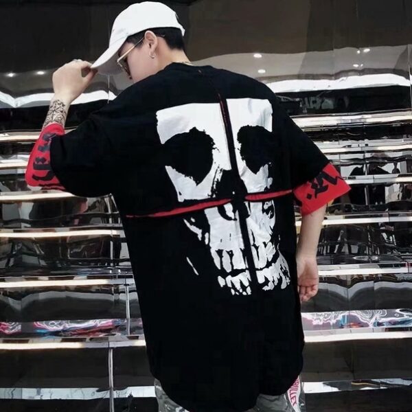 เสื้อยืดแฟชั่น Oversize สีดำ รุ่น K974