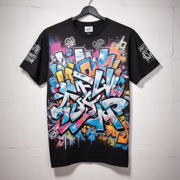 เสื้อยืดแฟชั่น Oversize สีดำ รุ่น P517